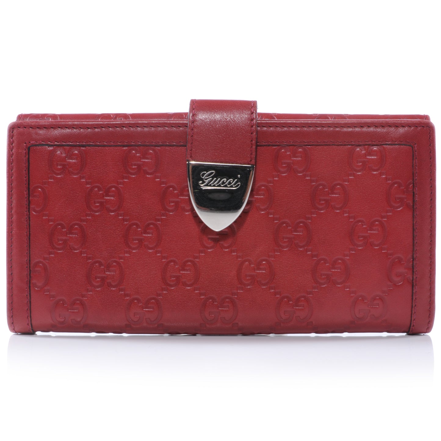 Guccissima Continental Wallet Red