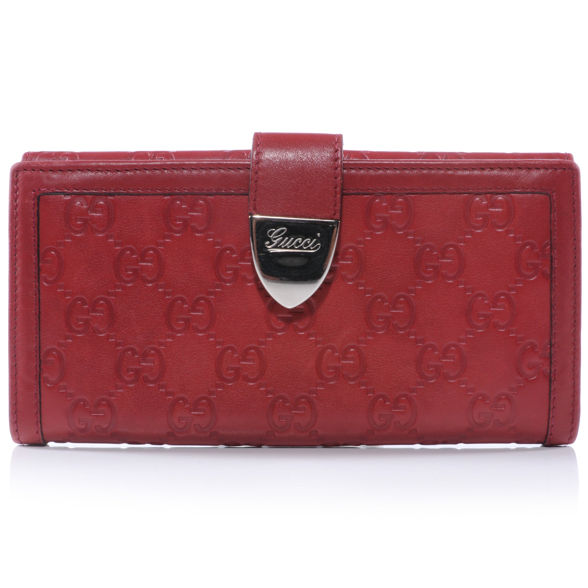 Gucci Guccissima Continental Wallet Red 1 of 6