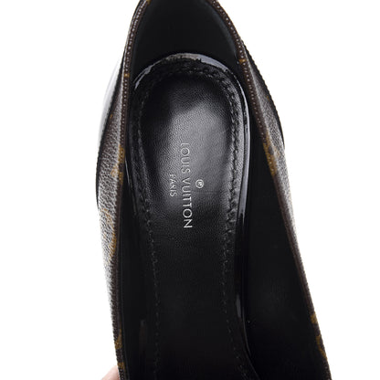 Louis Vuitton Monogram Cherie Pumps 37 Black 6 of 9