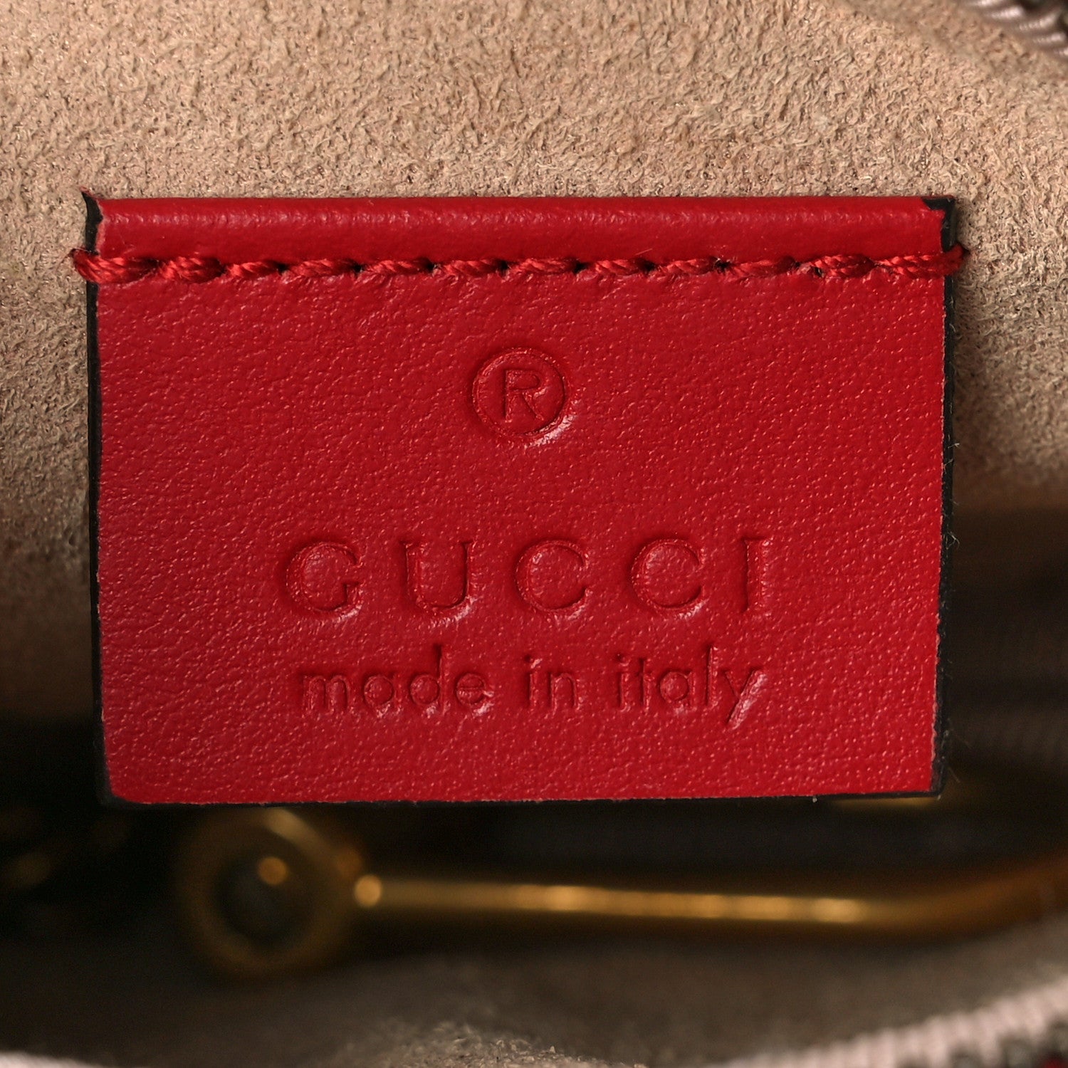 Gucci Calfskin Matelasse GG Marmont Round Coin Purse Hibiscus Red 6 of 10