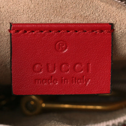 Gucci Calfskin Matelasse GG Marmont Round Coin Purse Hibiscus Red 6 of 10