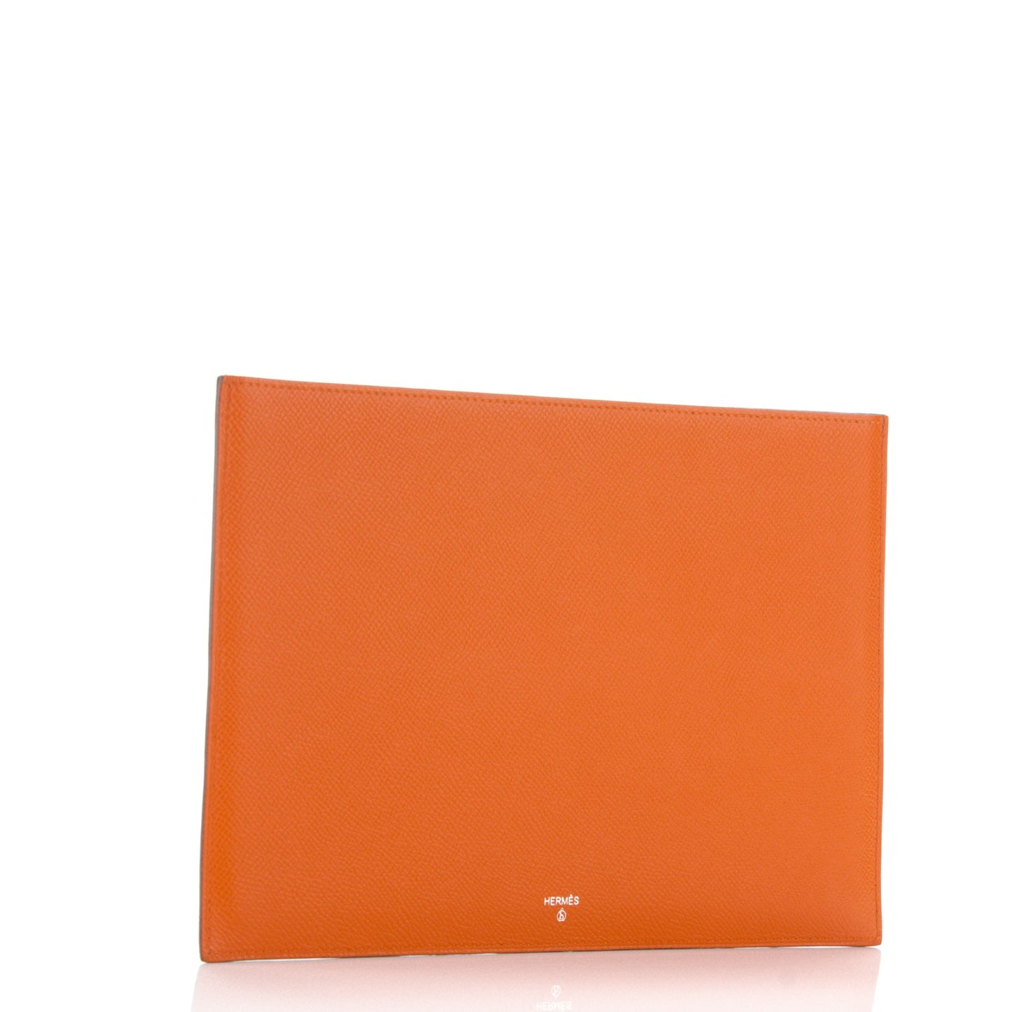 Togo Epsom Petit H Dolphin iPad Case Clutch Vert Olive Orange