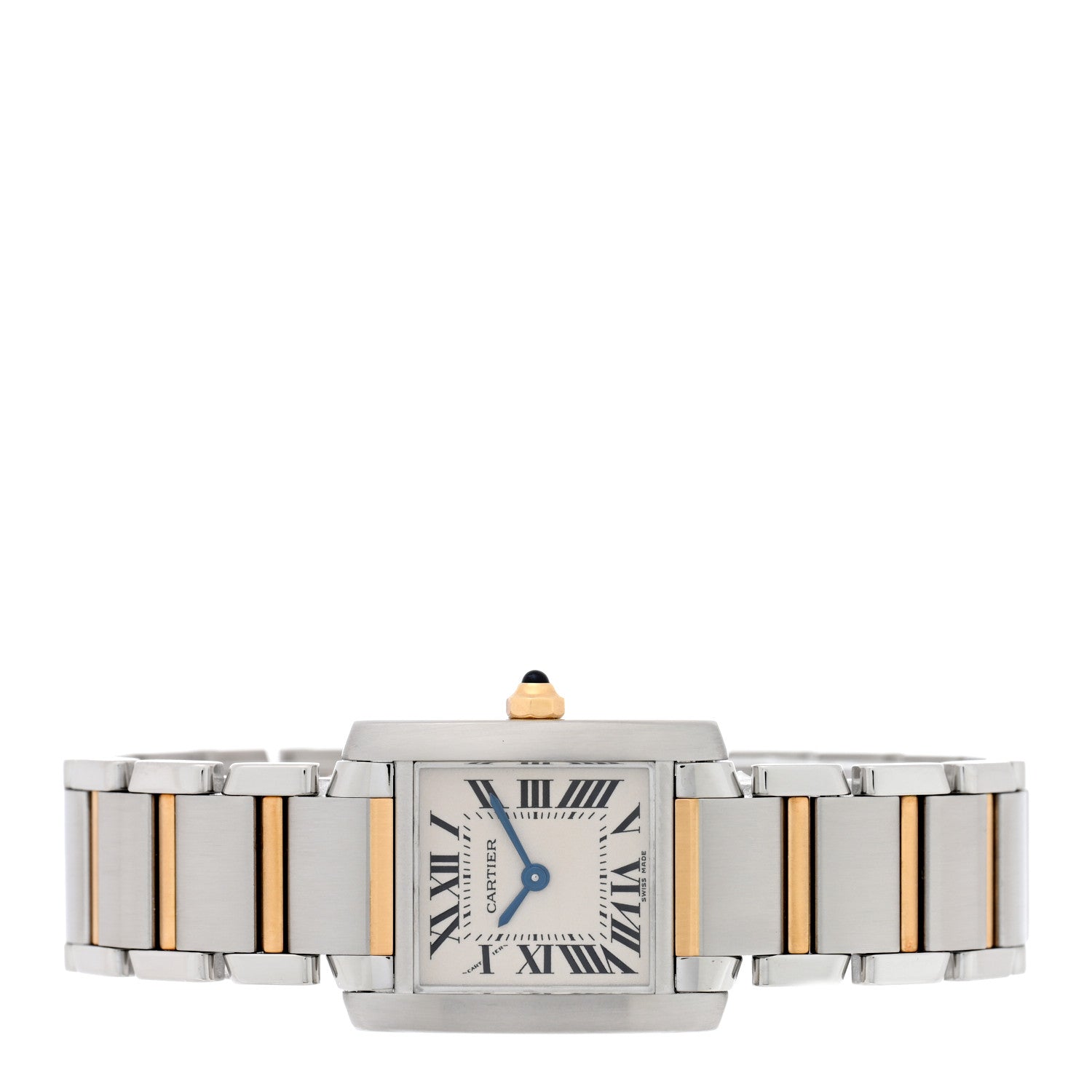 Cartier Stainless Steel 18K Yellow Gold 20mm Tank Francaise Quartz Watch 2 of 4