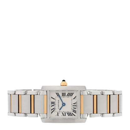 Cartier Stainless Steel 18K Yellow Gold 20mm Tank Francaise Quartz Watch 2 of 4