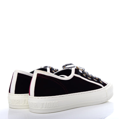 Christian Dior Velvet Walk'N'Dior Low Top Sneakers 38 Deep Amaranth 4 of 10