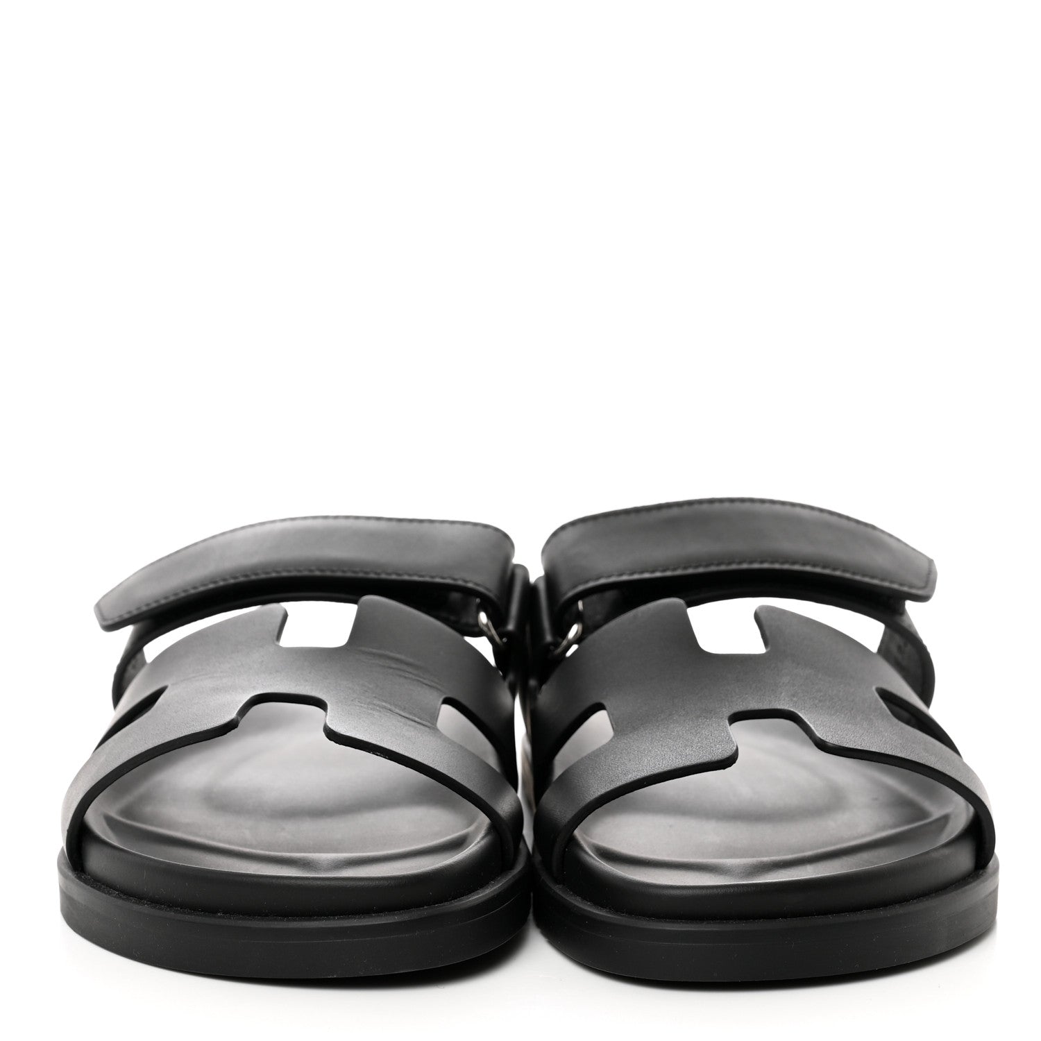 Hermes Calfskin Womens Chypre Sandals 36 Black 2 of 9