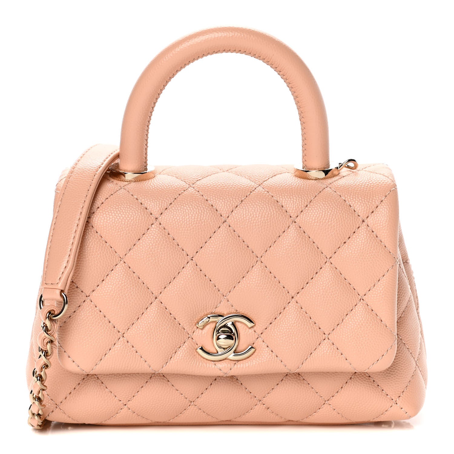 Chanel Caviar Quilted Extra Mini Coco Handle Flap Light Pink 1 of 11