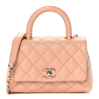 Chanel Caviar Quilted Extra Mini Coco Handle Flap Light Pink 1 of 11