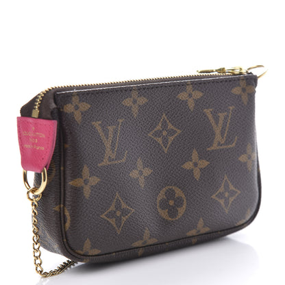 Louis Vuitton Monogram 2019 Christmas Animation Mini Courchevel Pochette Accessories Fuchsia 3 of 10