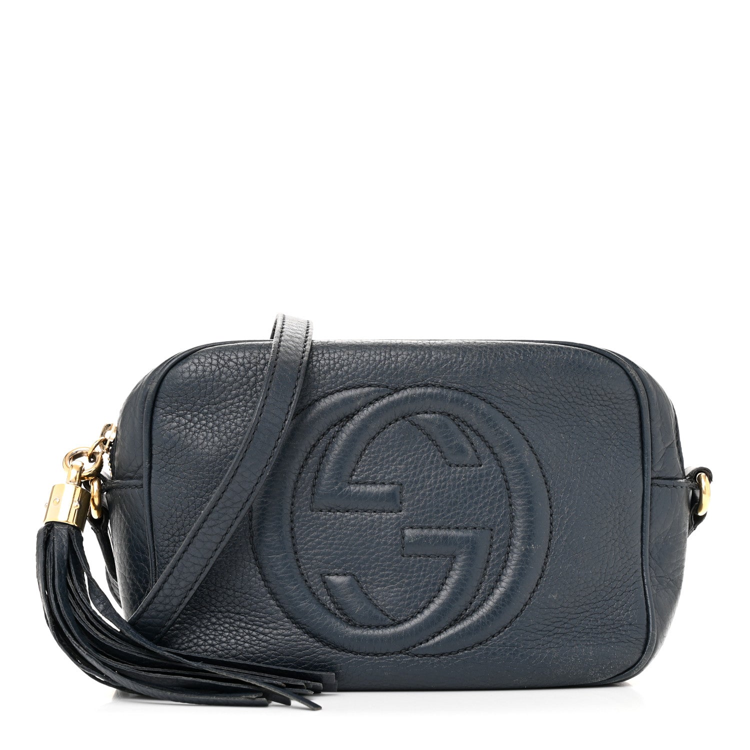 Gucci Pebbled Calfskin Small Soho Disco Bag Blue 1 of 16