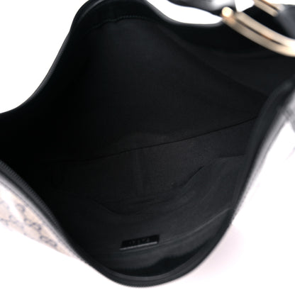Gucci Crystal Monogram Half Moon Hobo Black 5 of 11