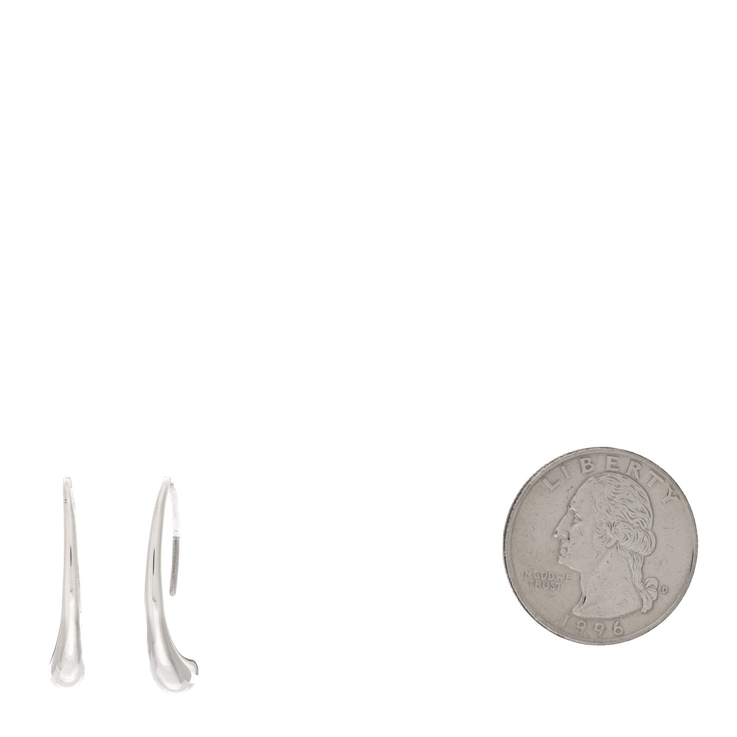 Sterling Silver Elsa Peretti Teardrop Hoop Earrings