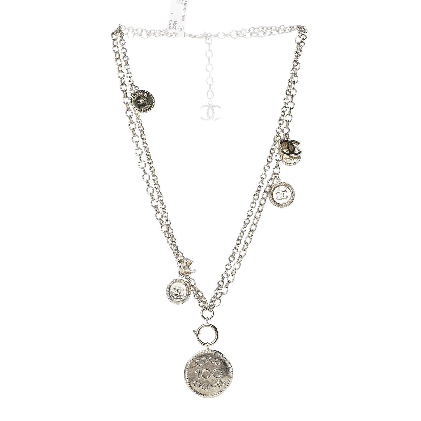 CC Medallion 100 Anniversary Chain Necklace Gold