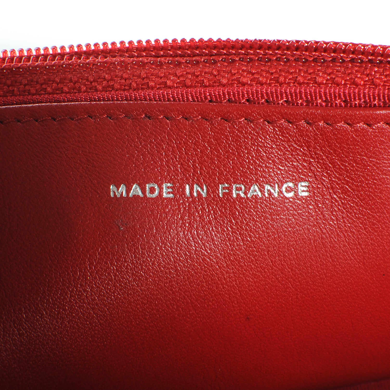 Chanel Patent Quilted Wallet On Chain WOC Red 7 of 9