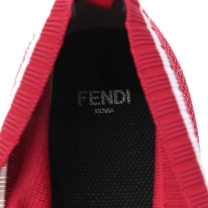 Fendi Stretch Yarn Stiff Band Rockoko Sneakers 36 Vino White 7 of 8