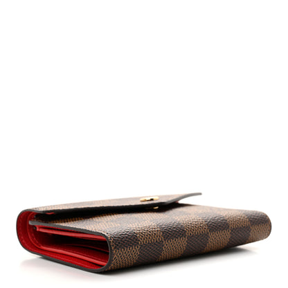 Louis Vuitton Damier Ebene Victorine Wallet Red 4 of 6