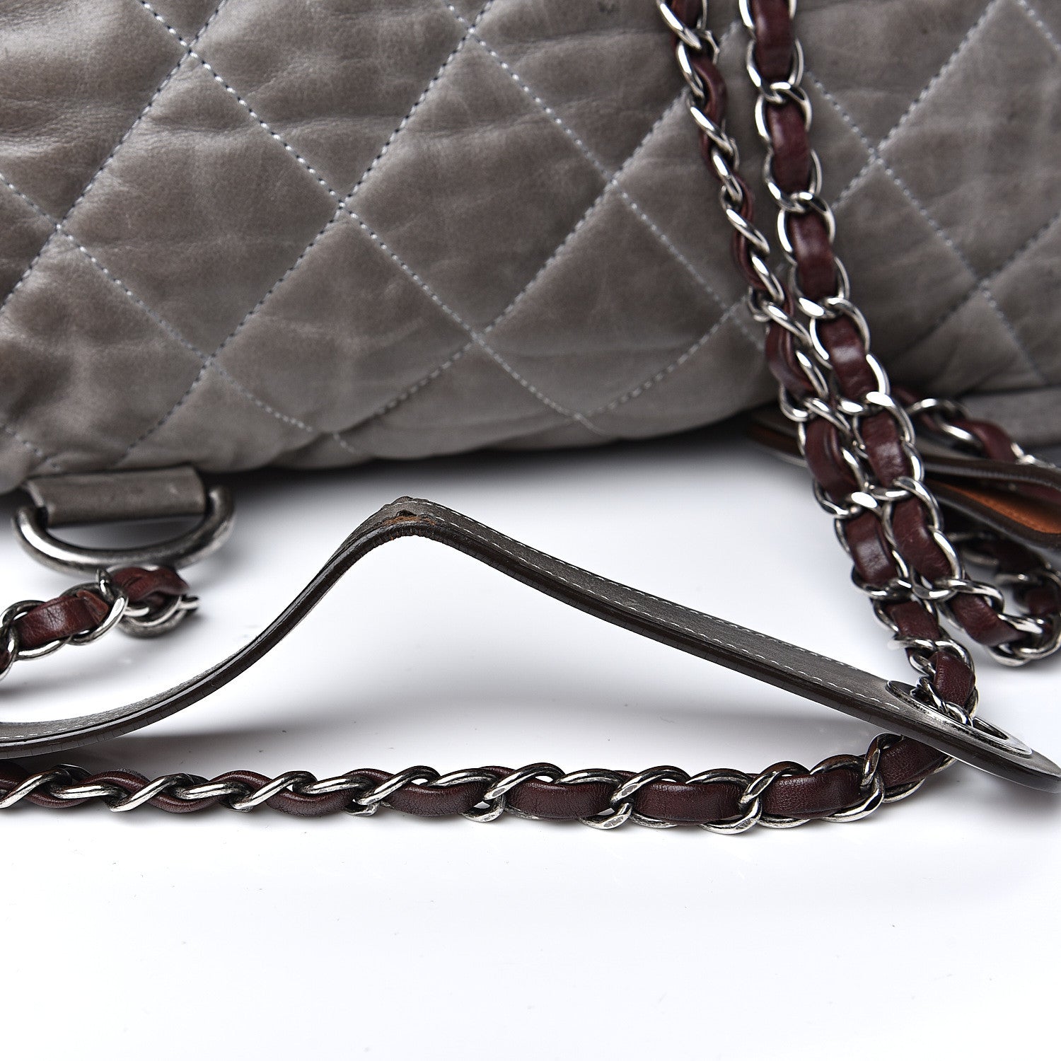 Chanel Iridescent Calfskin Quilted In The Mix Backpack Grey 13 of 27