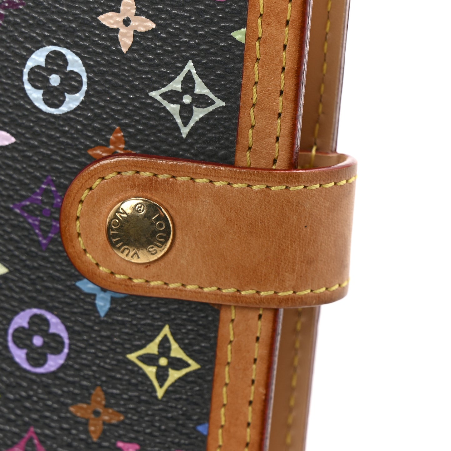 Monogram Multicolor Small Ring Agenda Cover Black