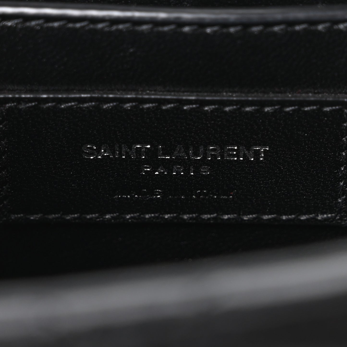 Lambskin Quilted Monogram June Box Bag  Black