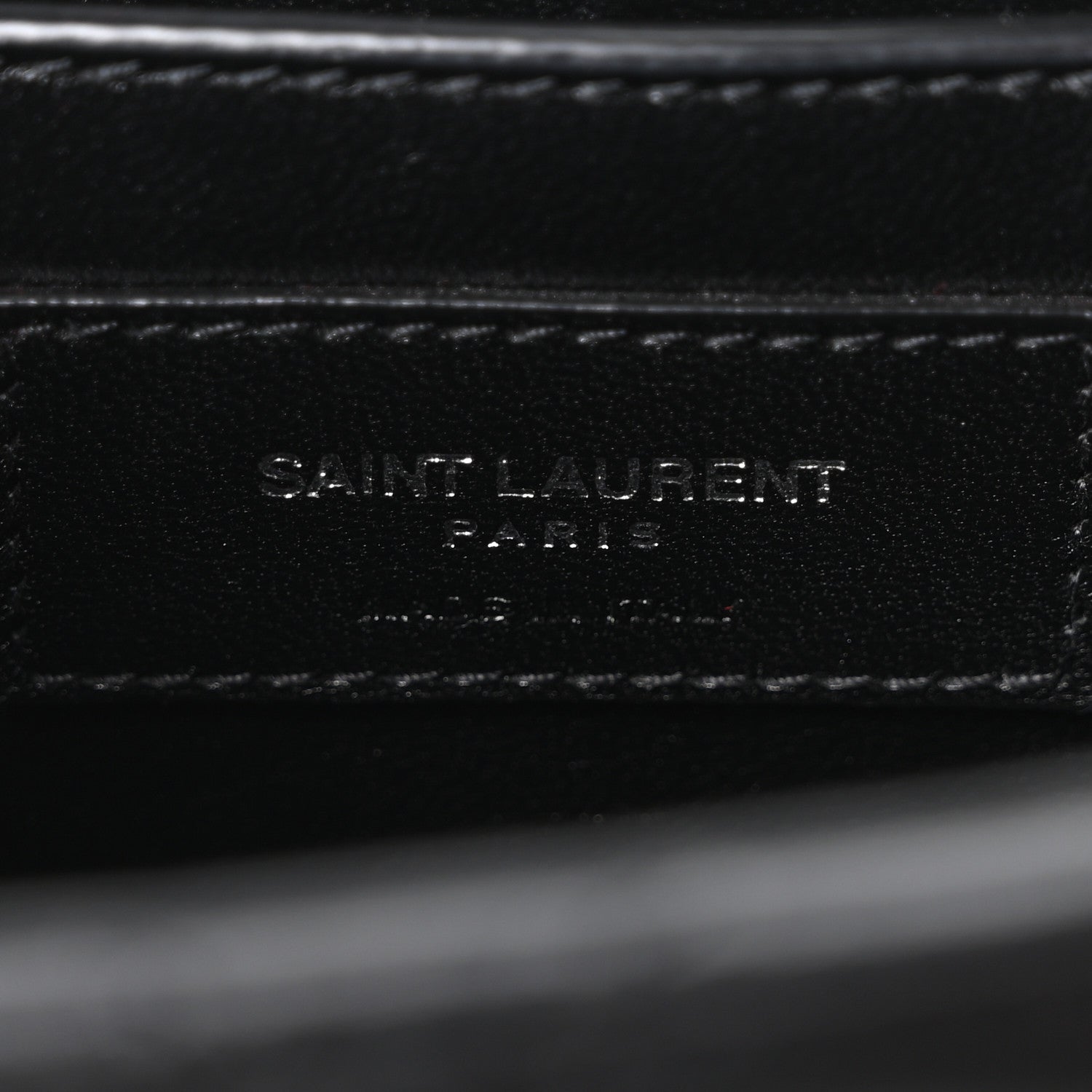 Saint Laurent Lambskin Quilted Monogram June Box Bag  Black 6 of 11
