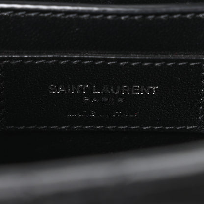 Saint Laurent Lambskin Quilted Monogram June Box Bag  Black 6 of 11