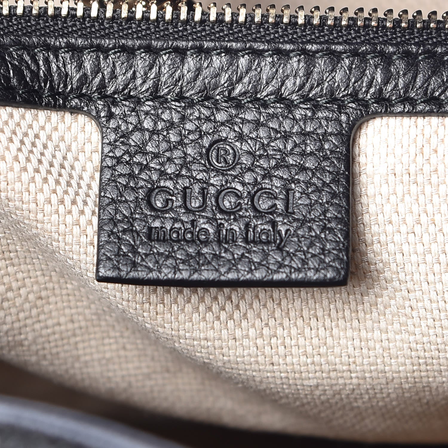 Gucci Pebbled Calfskin Medium Soho Chain Shoulder Bag Black 6 of 10