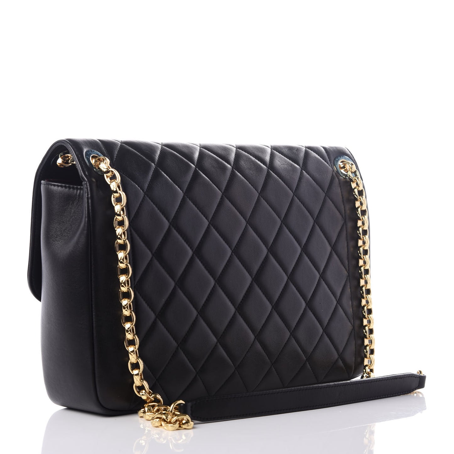 Lambskin Quilted Large Chic With Me Flap Black
