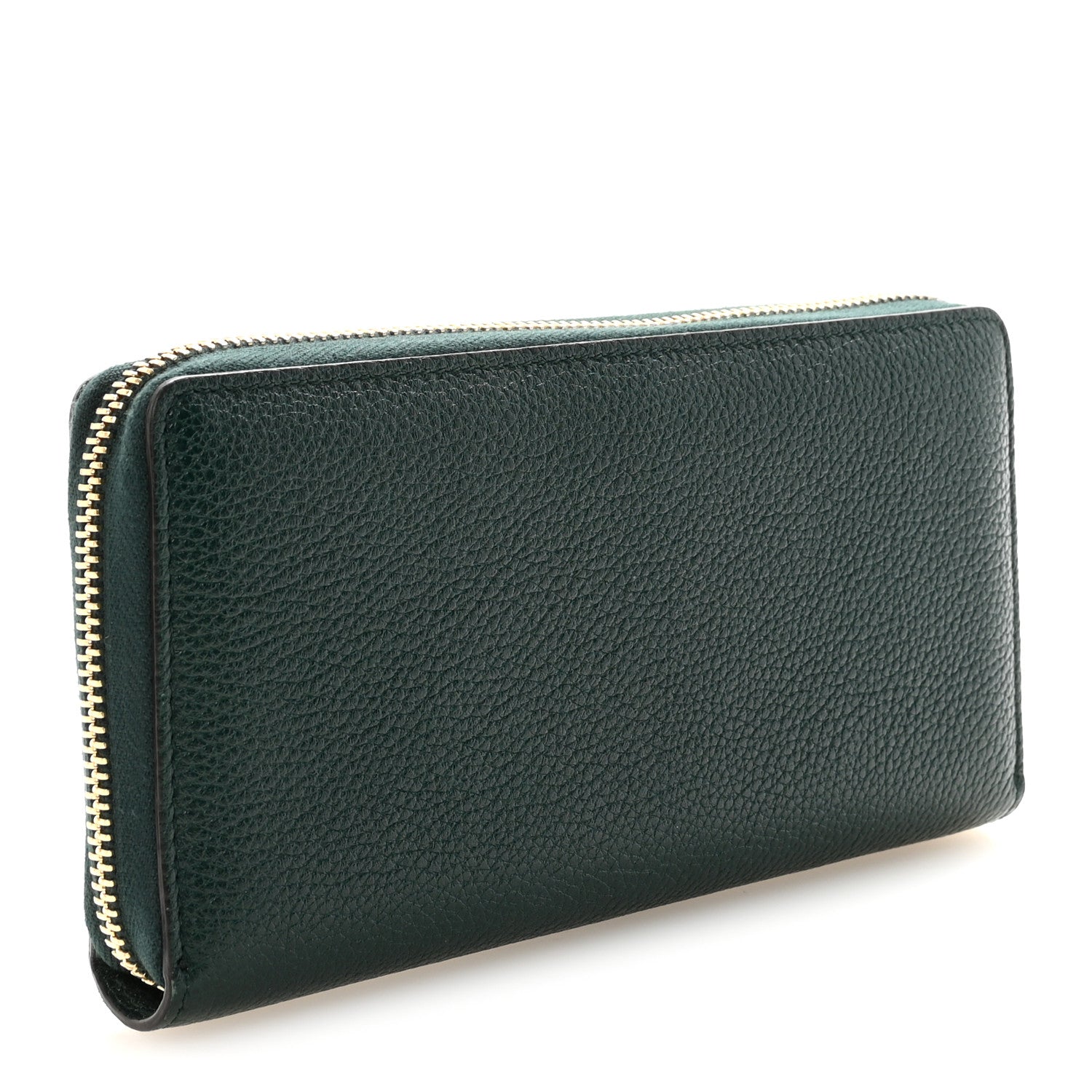 Gucci Grainy Calfskin Zumi Zip Around Wallet Vintage Green 3 of 6