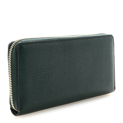Gucci Grainy Calfskin Zumi Zip Around Wallet Vintage Green 3 of 6