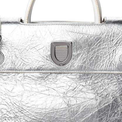 Christian Dior Metallic Calfskin Medium Diorever Flap Silver 11 of 19