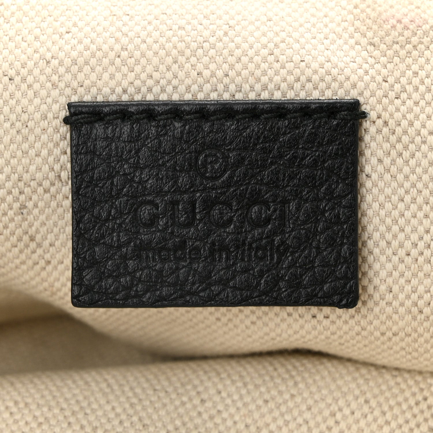 Gucci Grained Calfskin Logo Belt Bag Black 6 of 10