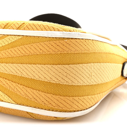 Fendi X SARA COLEMAN Canvas Vitello King Seta FF Fish Eye Embroidered Baguette Mostarda White Ice 9 of 9