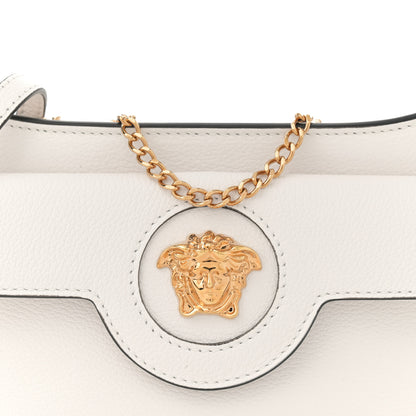 Versace Grained Calfskin La Medusa Mini Crossbody Bag White 7 of 10