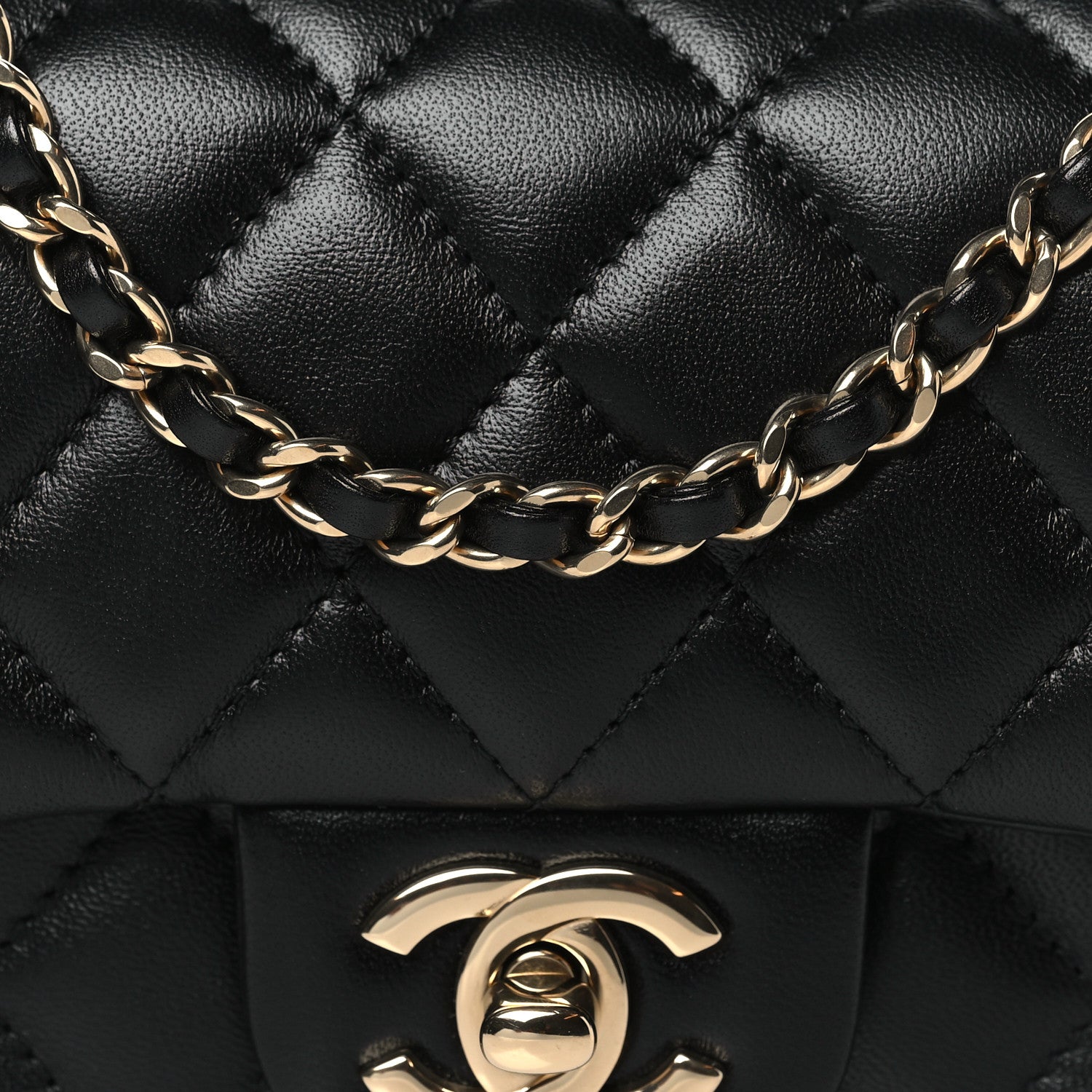 Chanel Lambskin Quilted Extra Mini Flap Black 8 of 11