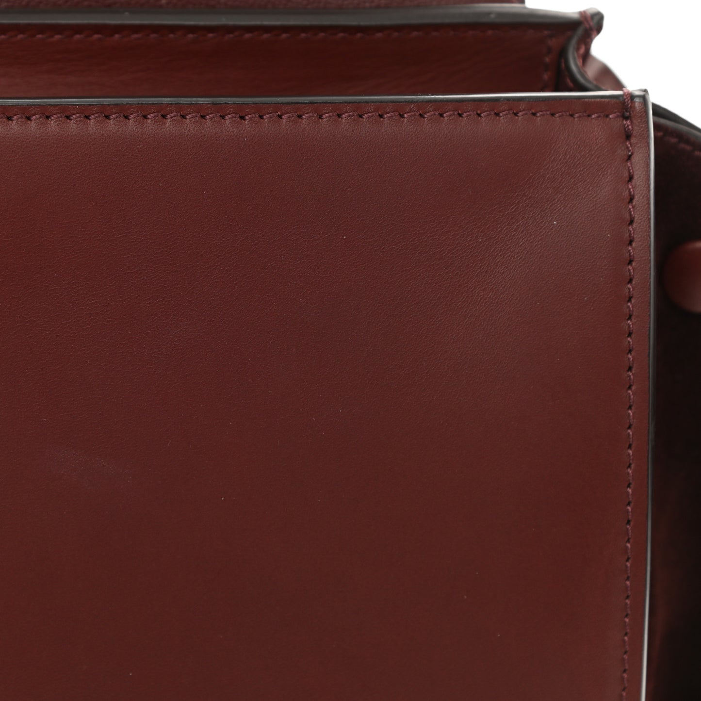 Smooth Calfskin Suede Medium Trapeze Burgundy