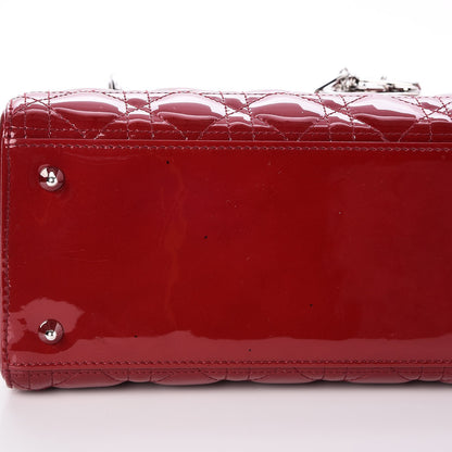 Christian Dior Patent Cannage Medium Lady Dior Red 9 of 10