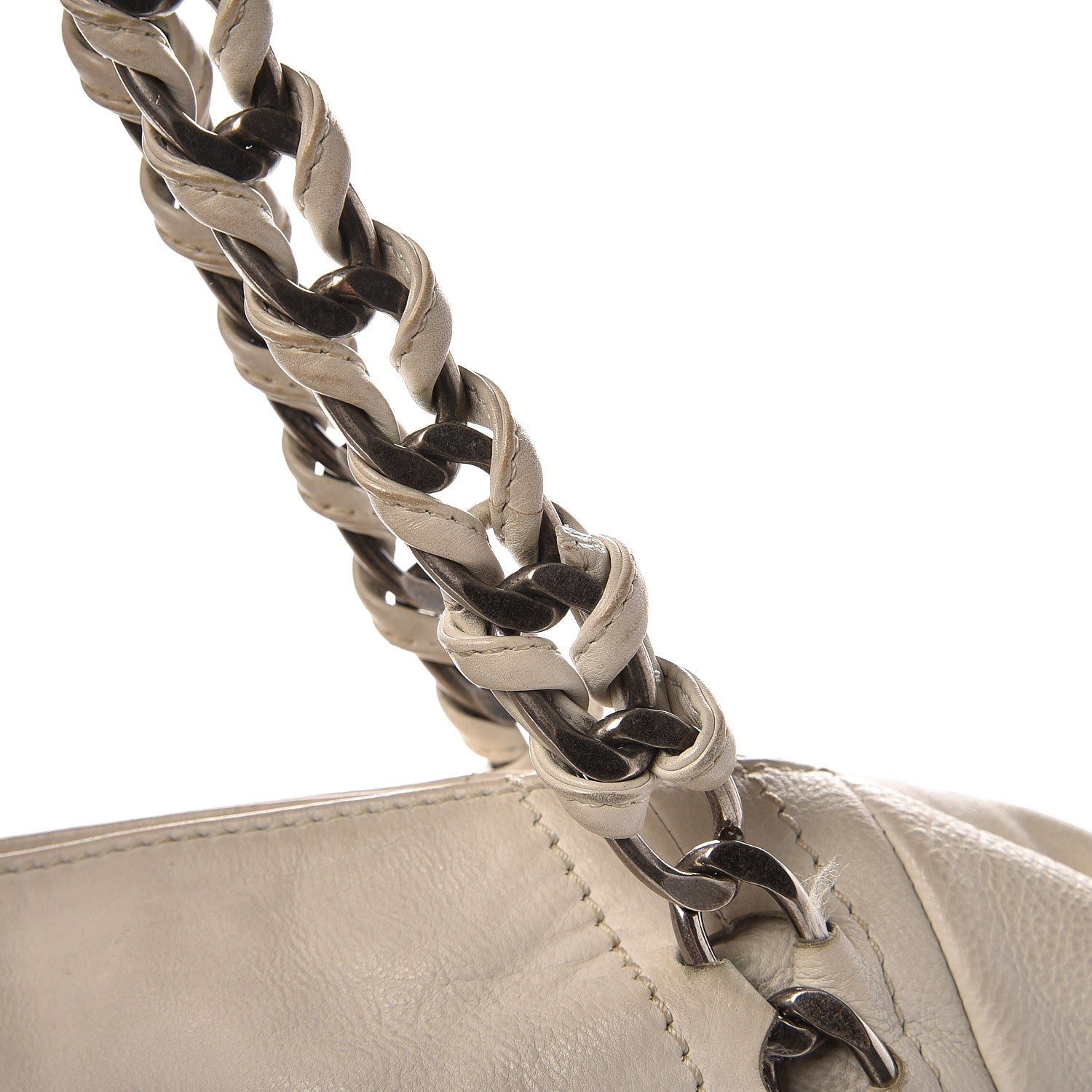 Chanel Calfskin Large East West Modern Chain Tote White 13 of 14