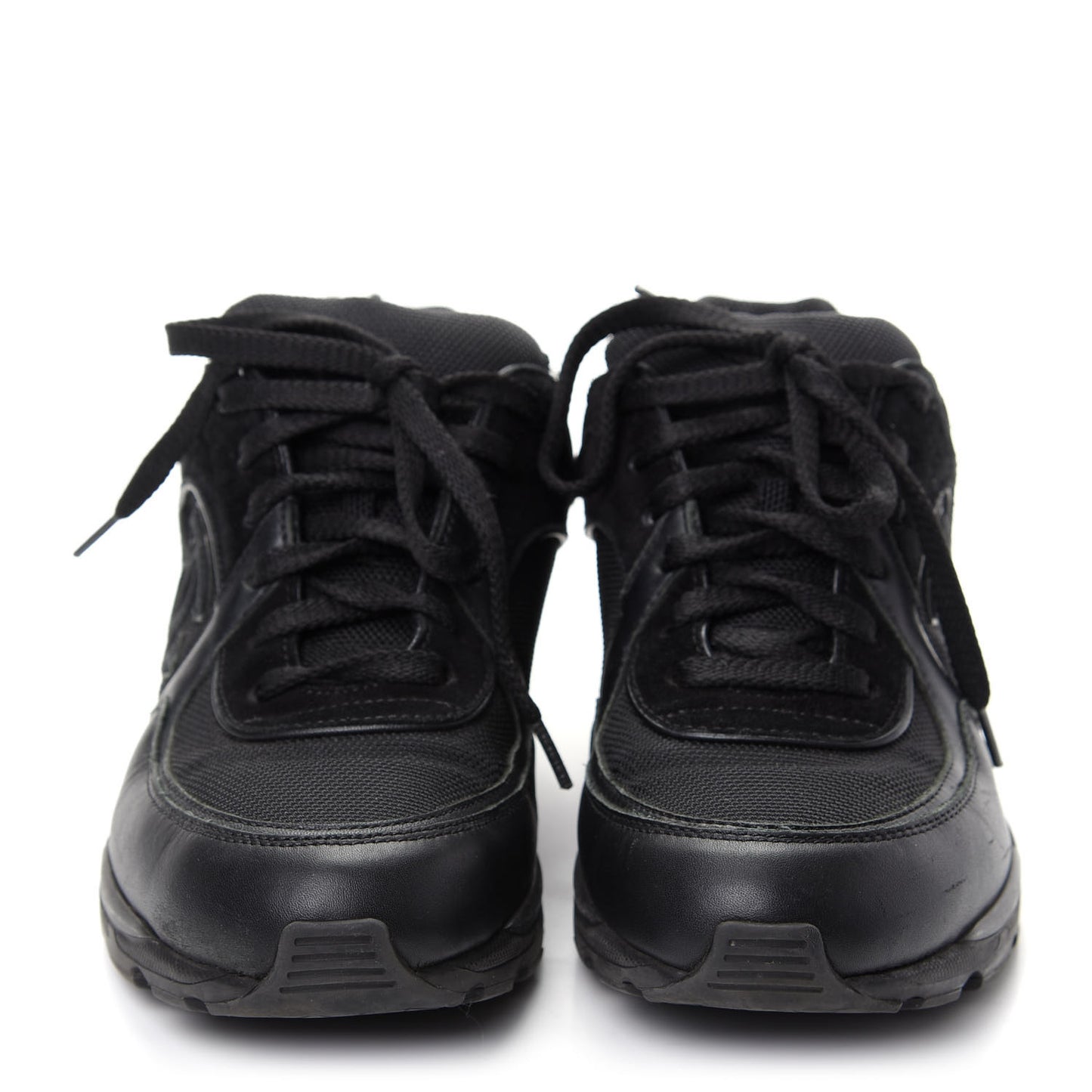 Toile Suede Calfskin CC Sneakers 35.5 Black