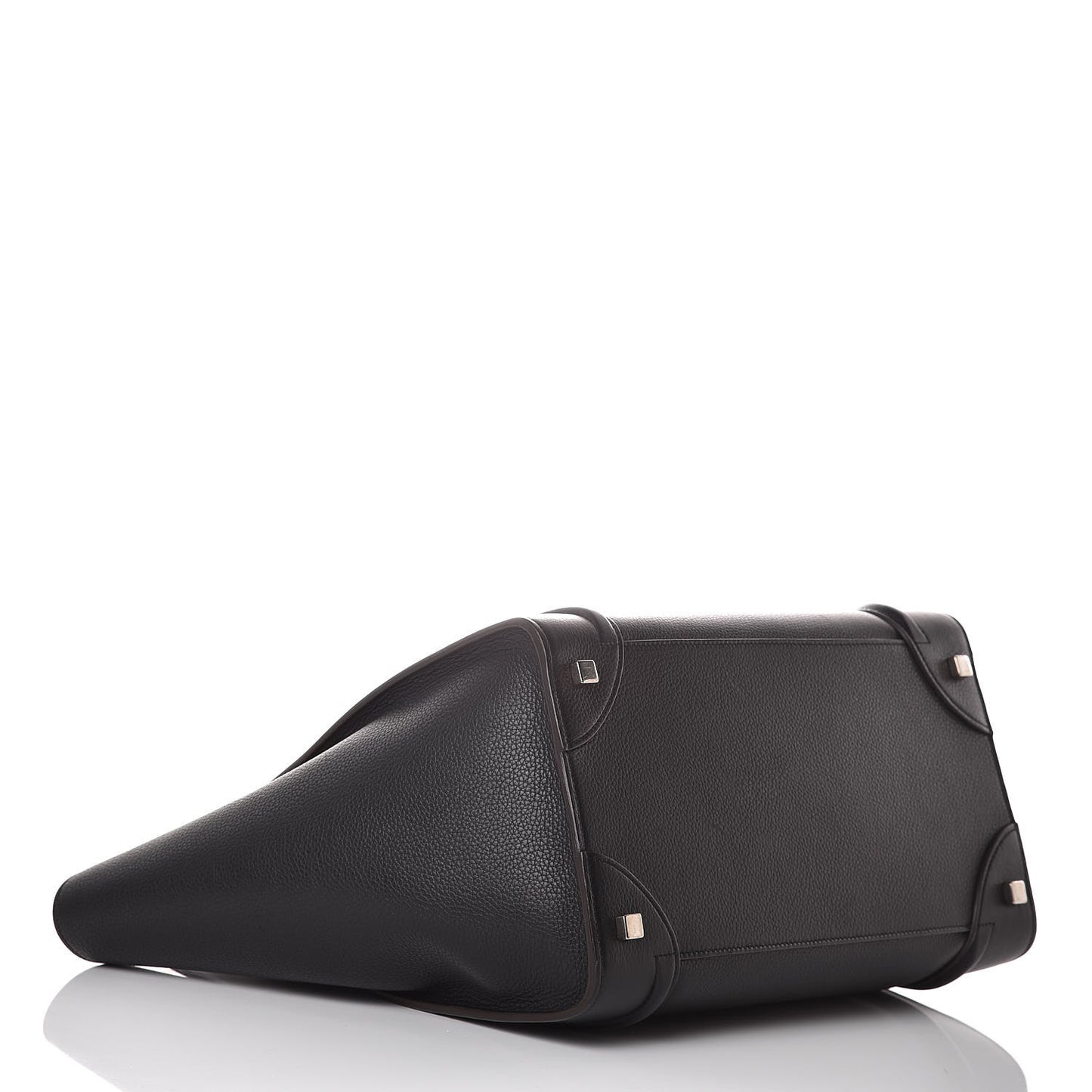 Drummed Calfskin Mini Luggage Black