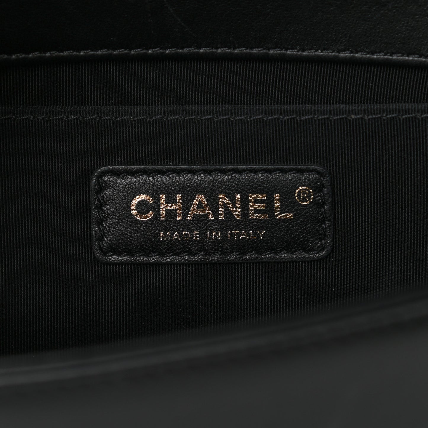 Lambskin Quilted Medium Boy Flap Black