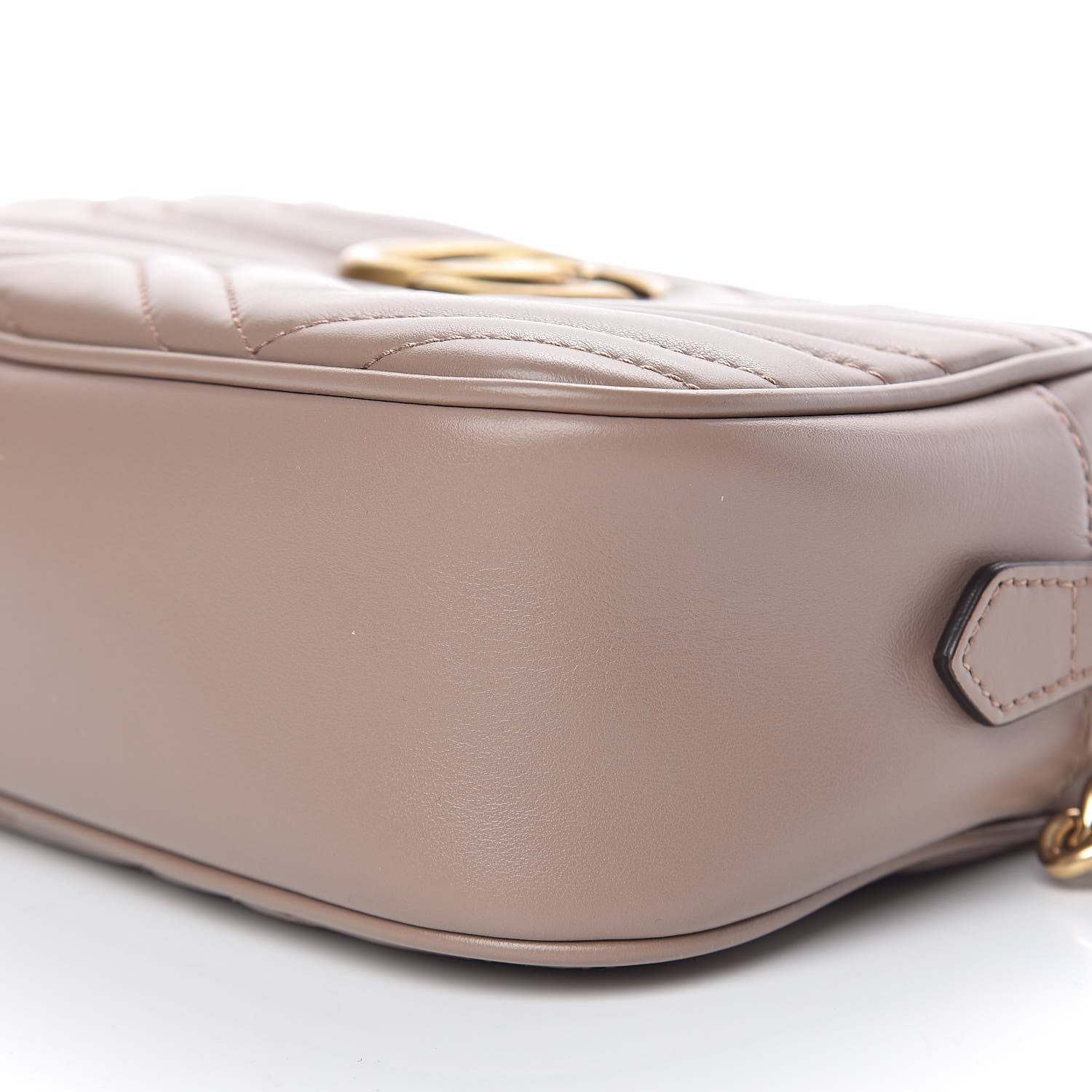 Gucci Calfskin Matelasse Small GG Marmont Chain Shoulder Bag Porcelain Rose 10 of 10