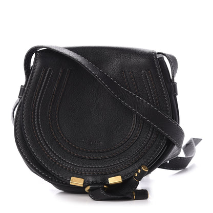 Chloe Calfskin Mini Marcie Round Crossbody Bag Black 1 of 9