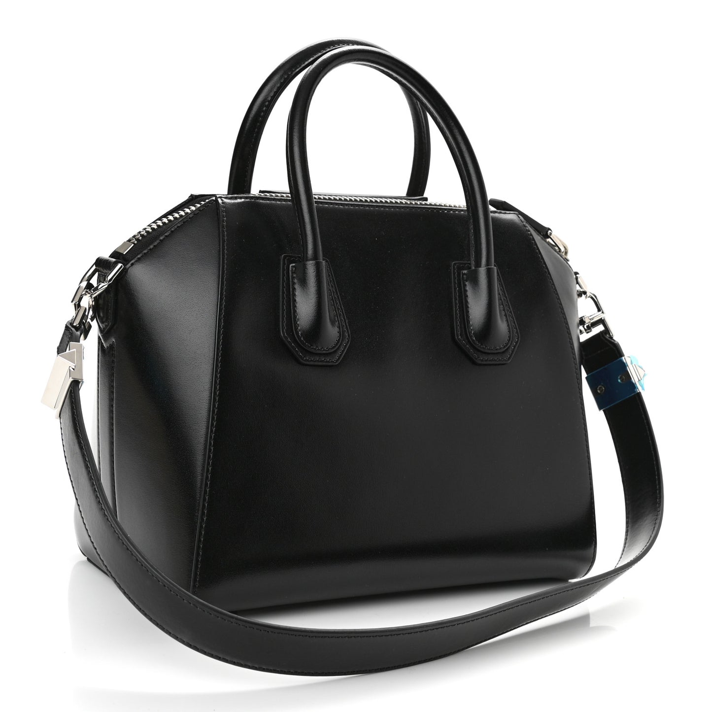 Shiny Lord Calfskin Small Antigona Black