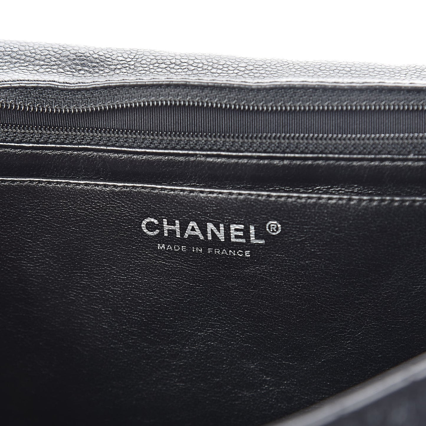 Washed Caviar Quilted Maxi Single Flap Black