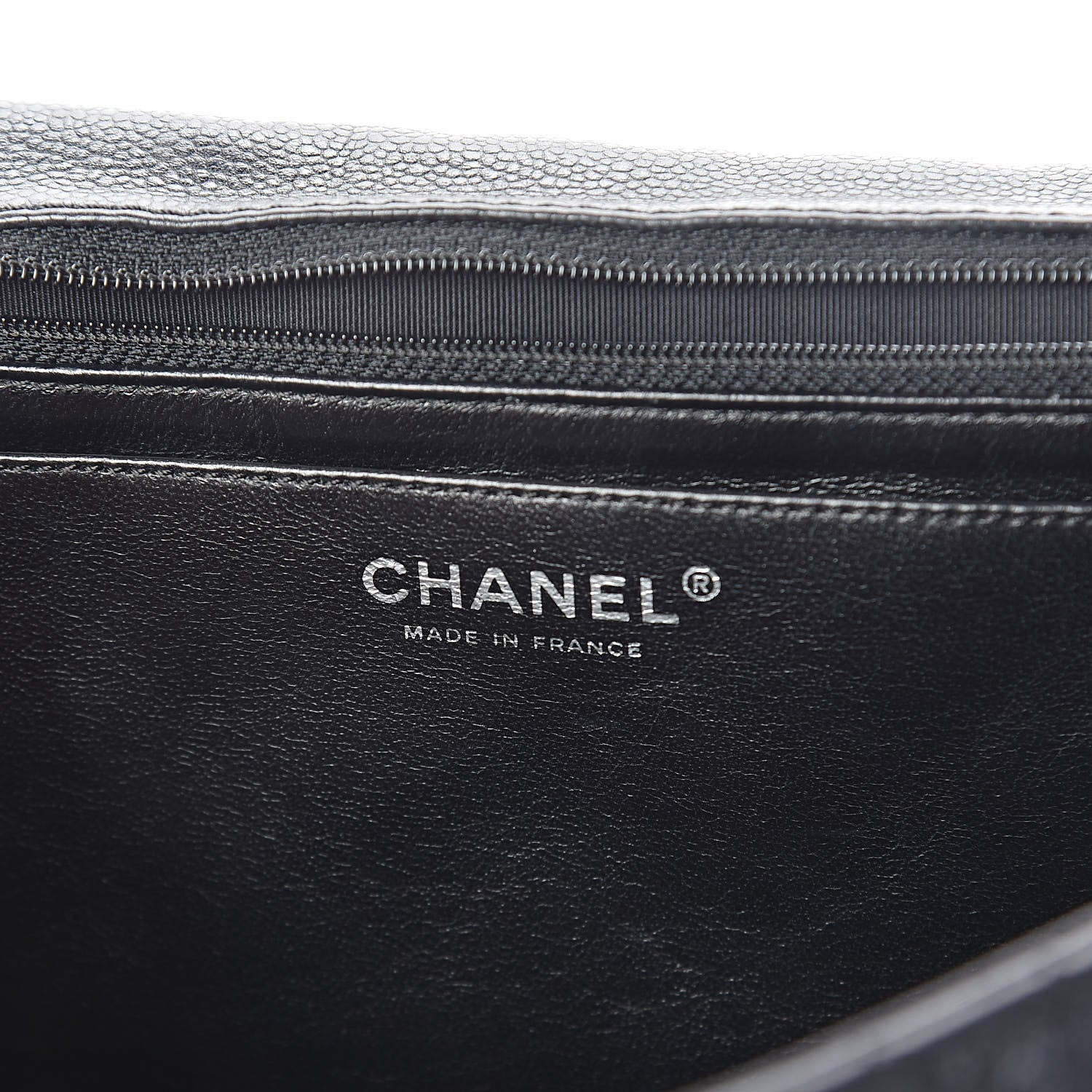 Chanel Washed Caviar Quilted Maxi Single Flap Black 6 of 10