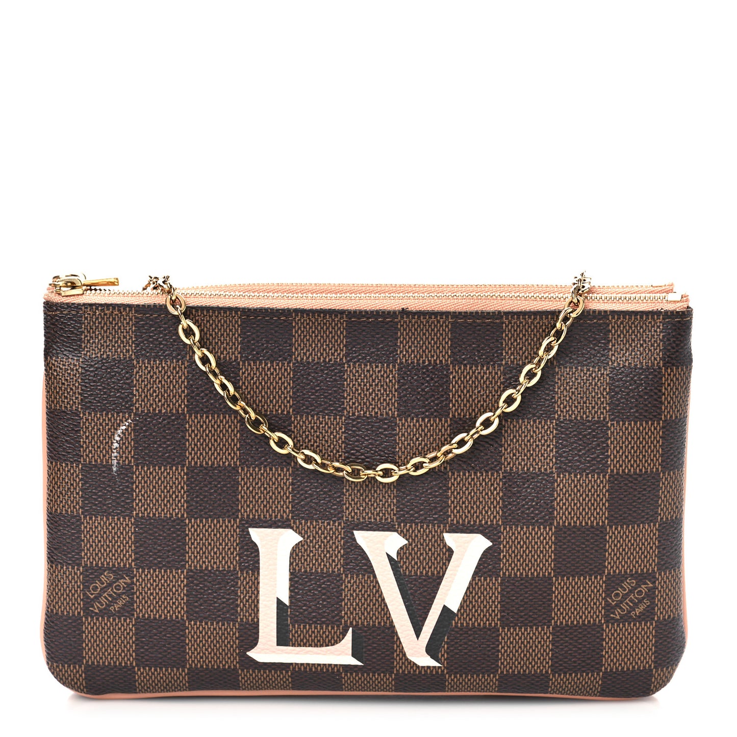 Damier Ebene Double Zip Pochette