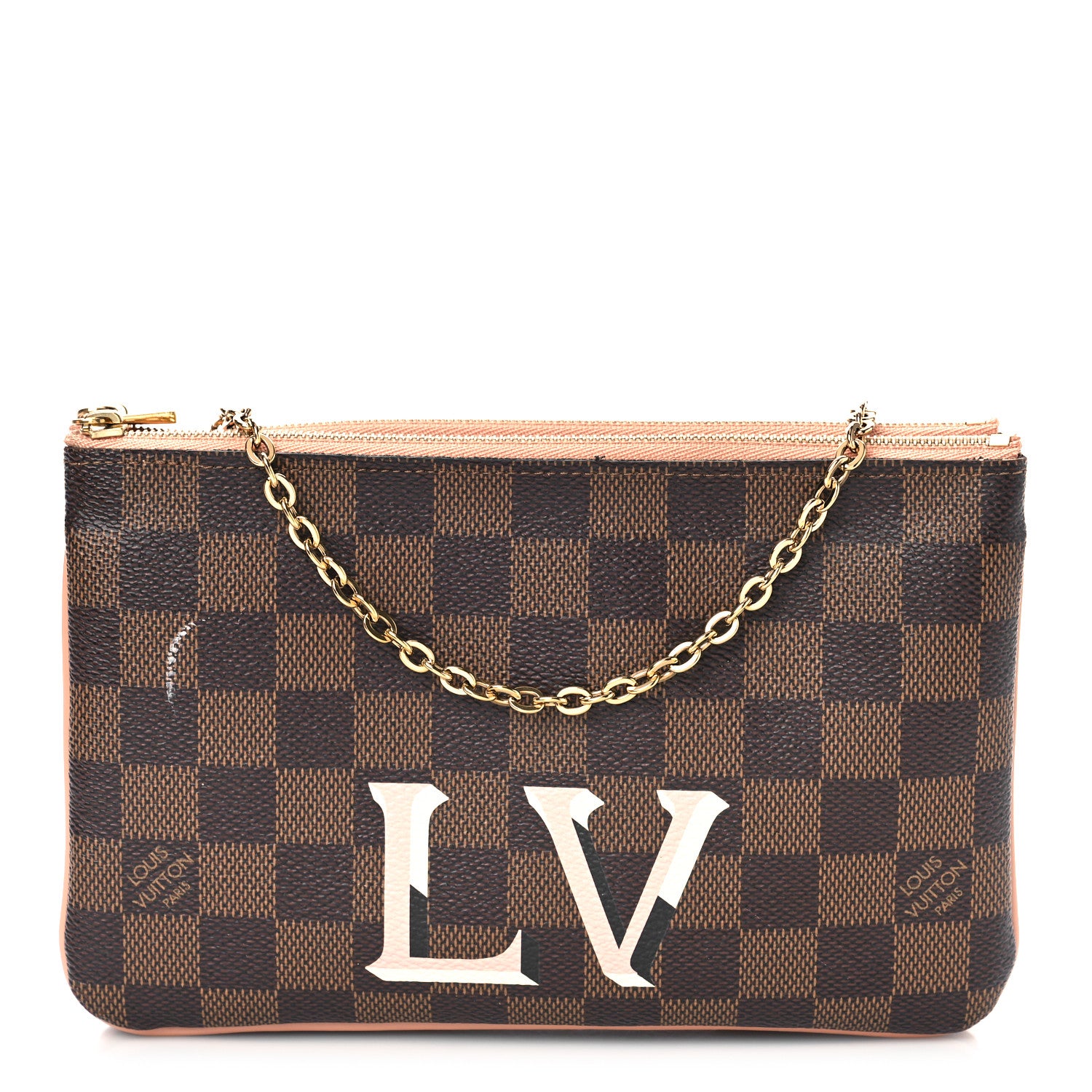 Louis Vuitton Damier Ebene Double Zip Pochette 1 of 11