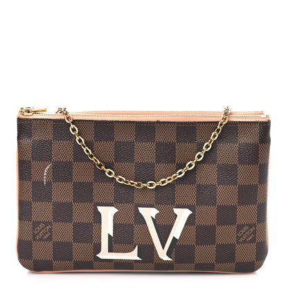 Louis Vuitton Damier Ebene Double Zip Pochette 1 of 11