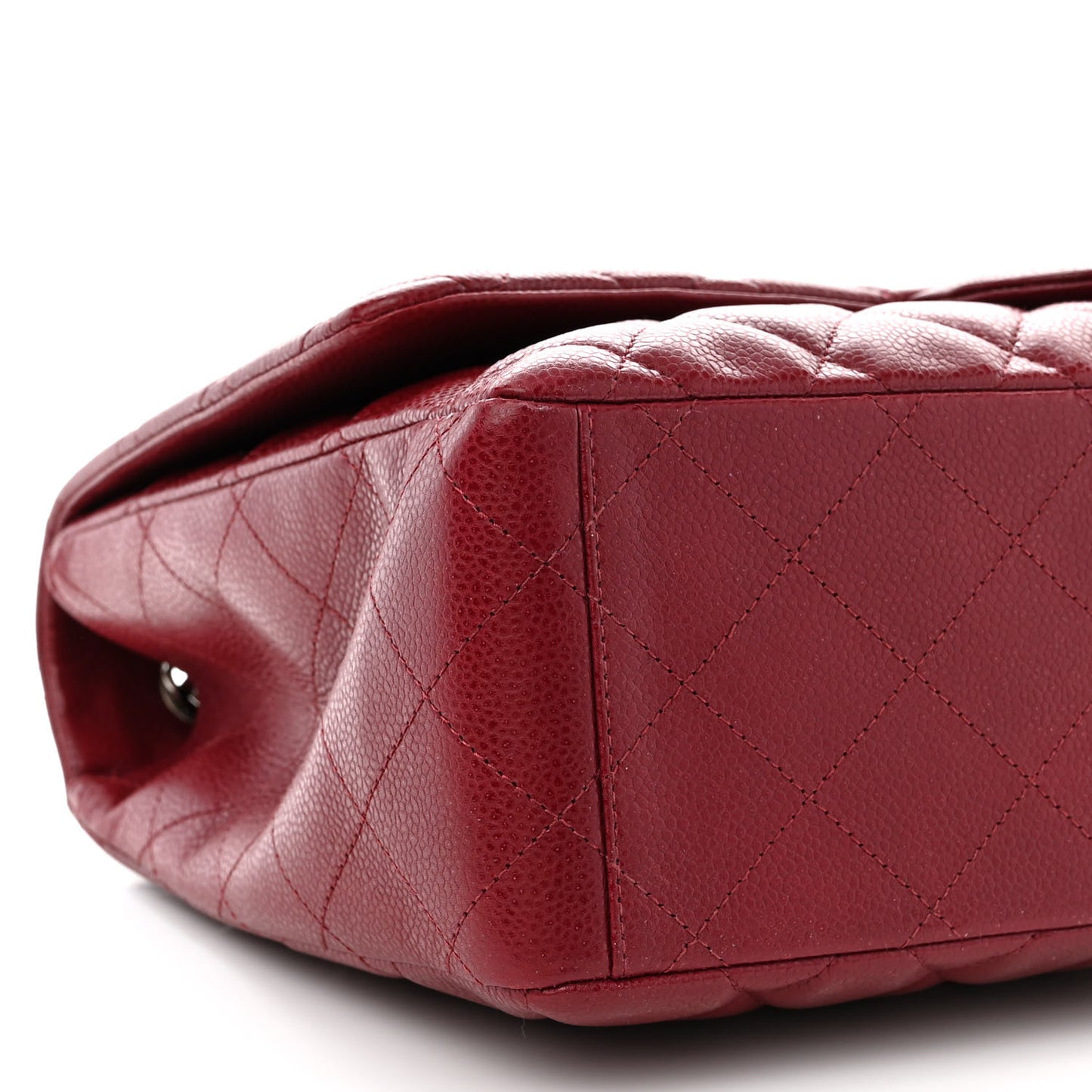 Caviar Quilted Maxi Single Flap Red