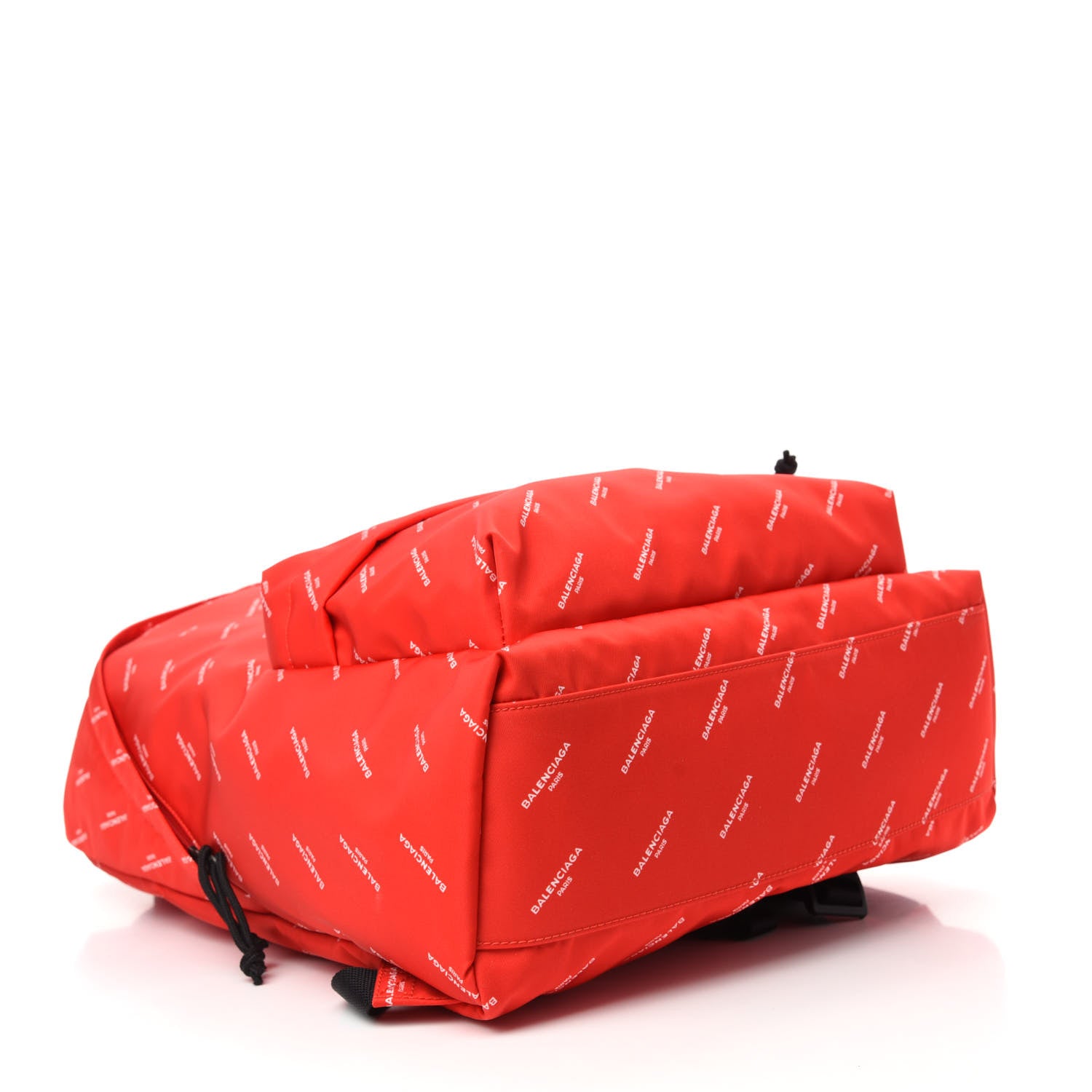 Balenciaga Twill Nylon Allover Logo Print Explorer Backpack Rouge Vermillion White 4 of 10